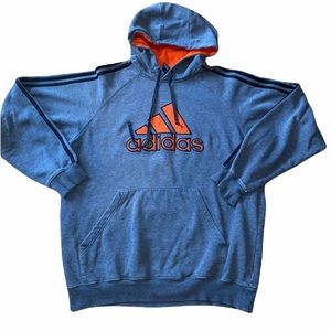 Adidas hoodie bluish grey  size large